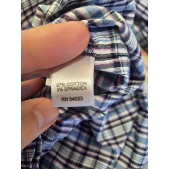 Banana Republic Mens Pearl Button Down Shirt Size Large Plaid Western - Picture 4 of 8